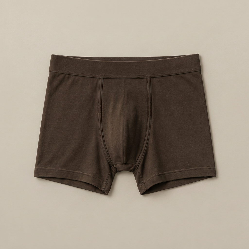 Espresso organic cotton boxer brief without branding