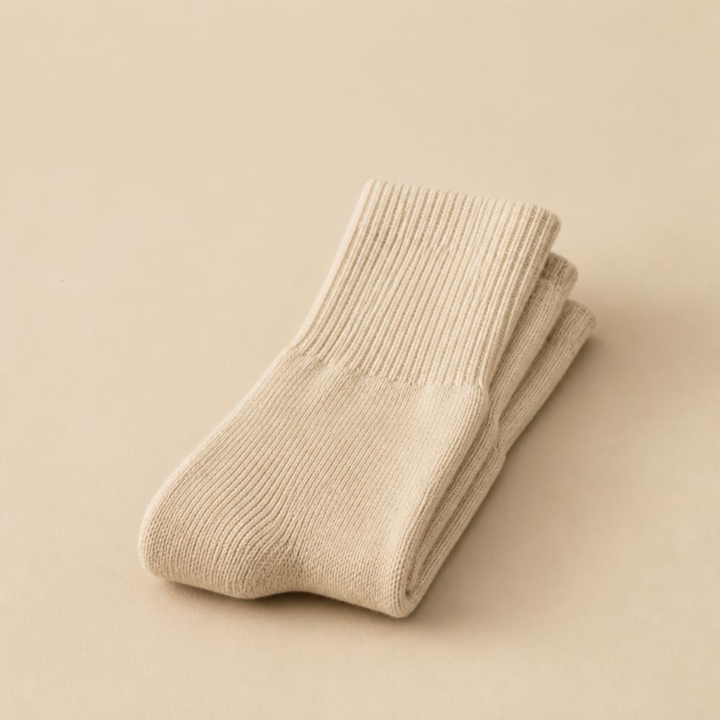 A naturally dyed organic cotton sock, designed in Amsterdam
